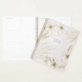 Gouden lijn kunst bloemen bruiloft Planner (Display)