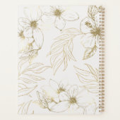 Gouden lijn kunst bloemen bruiloft Planner (Achterkant)