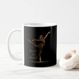Gouden Lijnkunst Balletdanseres - Ik Dans Voor Mez Koffiemok