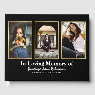 Gouden lijst collage foto ter liefdevolle herinner gastenboek