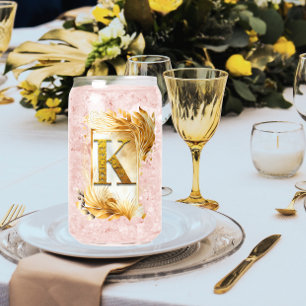 Gouden Lijst Decor Monogram K Blikvorm Glas