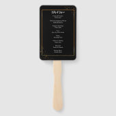 Gouden lijst Eenvoudig moderne gespikkelde uitvaar Handwaaier (Achterkant)