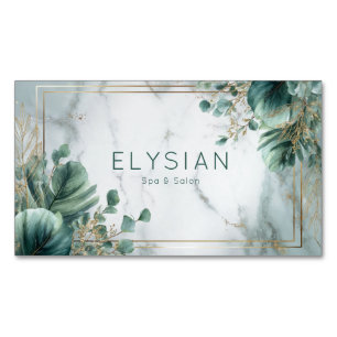Gouden lijst Marmer Groene Eucalyptus Botanisch Magnetisch Visitekaartje