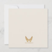 Gouden Lijst met Wings Invitation Kaart (Achterkant)