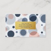 Gouden lijst | Modern abstract patroon Visitekaartje (Achterkant)