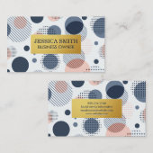 Gouden lijst | Modern abstract patroon Visitekaartje (Voorkant / Achterkant)