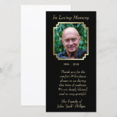 Gouden Lijst op Black Sympathy Bedankt (Voorkant / Achterkant)