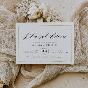 gouden lijst, zwarte etentje kaart