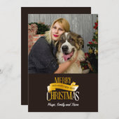 Gouden Lint Kerstkaart (Voorkant / Achterkant)