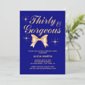 Gouden lint meisje dertig & prachtige marine verja kaart (Staand voorkant)