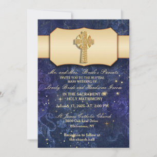 Gouden lint met gouden Keltisch kruis Kaart