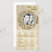 Gouden lint Sla de datum op Save The Date (Voorkant / Achterkant)