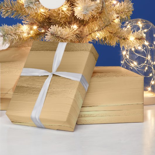 Gouden lint textuur metallic stijlvol cadeaupapier (Feestdagen)