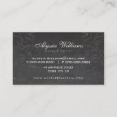 GOUDEN LOGO art deco elegant sunburst grijs munt Visitekaartje (Achterkant)