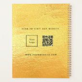 Gouden logo bedrijfsjaren van de dienst qr code planner (Achterkant)