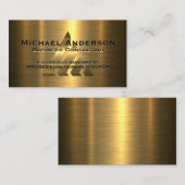 Gouden Logo op Goud Metallic Visitekaartje (Voorkant / Achterkant)