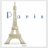 Gouden look Eiffeltoren - Parijs Sticker (Vel)