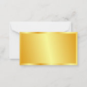 Gouden look gekalligrafeerde scriptnaam Sjabloon o (Achterkant)