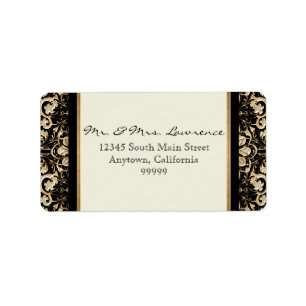 Gouden look, kant Barok Art Nouveau Deco 20s stijl Etiket