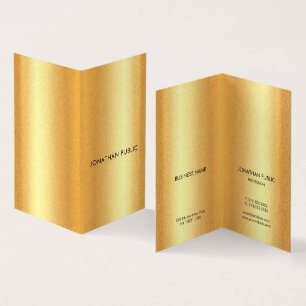 Gouden look Modern Eenvoudig ontwerp Elegante Sjab Visitekaartjes