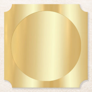 Gouden look Modern Glamour Blank Elegante Sjabloon Kartonnen Onderzetters