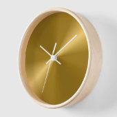 Gouden look moderne print wandklok (Hoek)