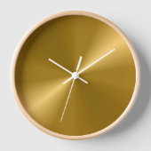 Gouden look moderne print wandklok (Voorkant)