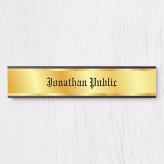 Gouden look nostalgisch gekalligrafeerd script Ele Deurbordje (Voorkant)