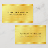 Gouden look Premium zijde afwerking Modern Elegant Visitekaartje (Voorkant / Achterkant)