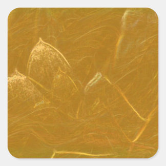 GOUDEN LOTUS2 VIERKANTE STICKER