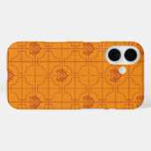 Gouden Lotus Grid Patroon - De Witte Lotus Case-Mate iPhone Case (Achterkant (horizontaal))