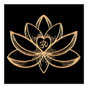 Gouden Lotus  Perfect Poster