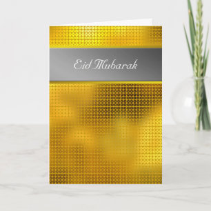 Gouden Lovertjes Eid Mubarak Feestdagen Kaart