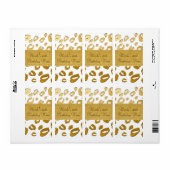 GOUDEN Luipaard ELKE KLEUR Custom Party Wijnlabel Etiket (Full Sheet)