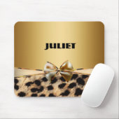 Gouden Luipaard Jachtluipaard Dierenprint Boog Mui Muismat (Met muis)