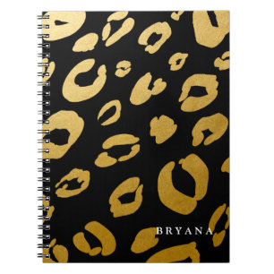 Gouden Luipaard Jachtluipaard Print (ELKE KLEUR) N Notitieboek