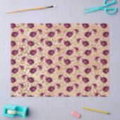 Gouden Luipaard Print Roze Rozen Bloemen Tissuepapier (Craft)