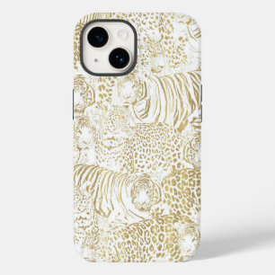 Gouden luipaard tijger dieren Case-Mate iPhone 14 hoesje