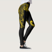 Gouden Luipaardprint Leuke Safari Patroon Leggings (Rechts)
