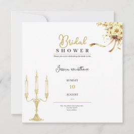 Gouden Luxe Bruids Douche Uitnodiging