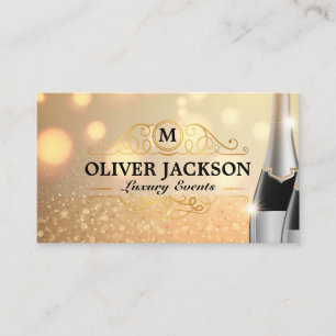 Gouden Luxe Champagne Flessen Visitekaartje
