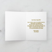 Gouden Luxe Elegantie 50e Verjaardag Groet Kaart (Binnen)