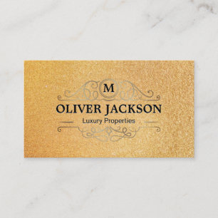 Gouden Luxe Elementen   Glitter Achtergrond Visitekaartje