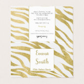 Gouden Luxe Gevouwen Visitekaartje (Buitenkant ongevouwen)