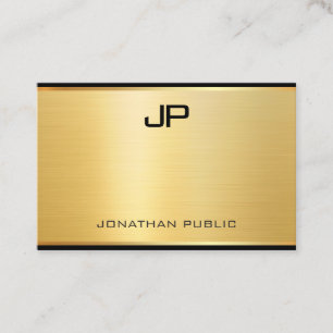 Gouden Luxe Modern Look Glamour Sjabloon Elegant Visitekaartje