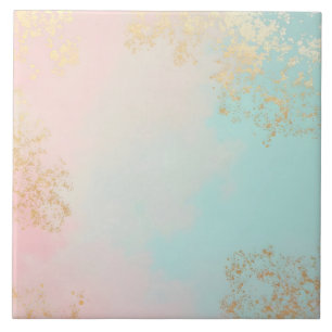 Gouden Luxe Moderne Blush Roze Zachte Mint Collect Tegeltje