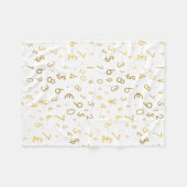 Gouden luxe nummers & valutasymbolen Patroon Fleece Deken (Voorkant (Horizontaal))