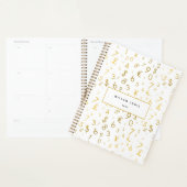Gouden luxe nummers & valutasymbolen Patroon Planner (Display)