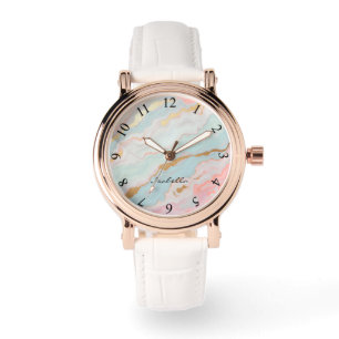 Gouden Luxe Populaire Blush Roze Mint Collectie Horloge
