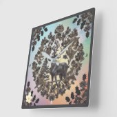 "Gouden Luxe" Vierkante Klok (Hoek)